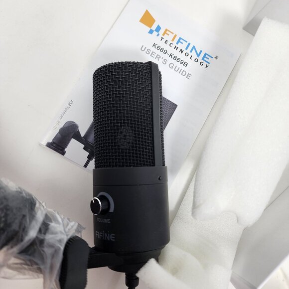 Fifine K669-K669B USB Corded Compact / Lightweight Podcast Condenser Microphone - Picture 8 of 14